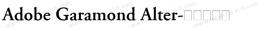 Adobe Garamond Alter字体转换